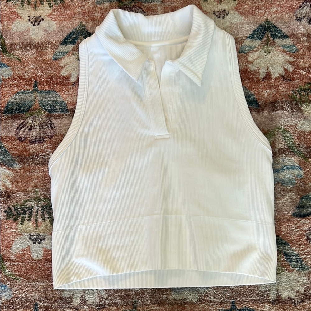 Athleta Aurora Seamless Crop Polo Tank, s